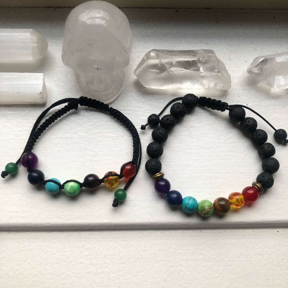 Stone Beaded Pull-Cord Bracelets